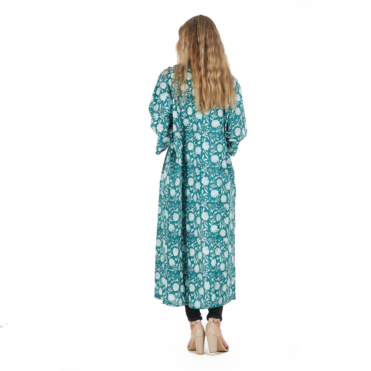 Mellow Moments Cotton Kimono – Frida Kahlo-Inspired, Bird of Paradise Print, Versatile & Lightweight