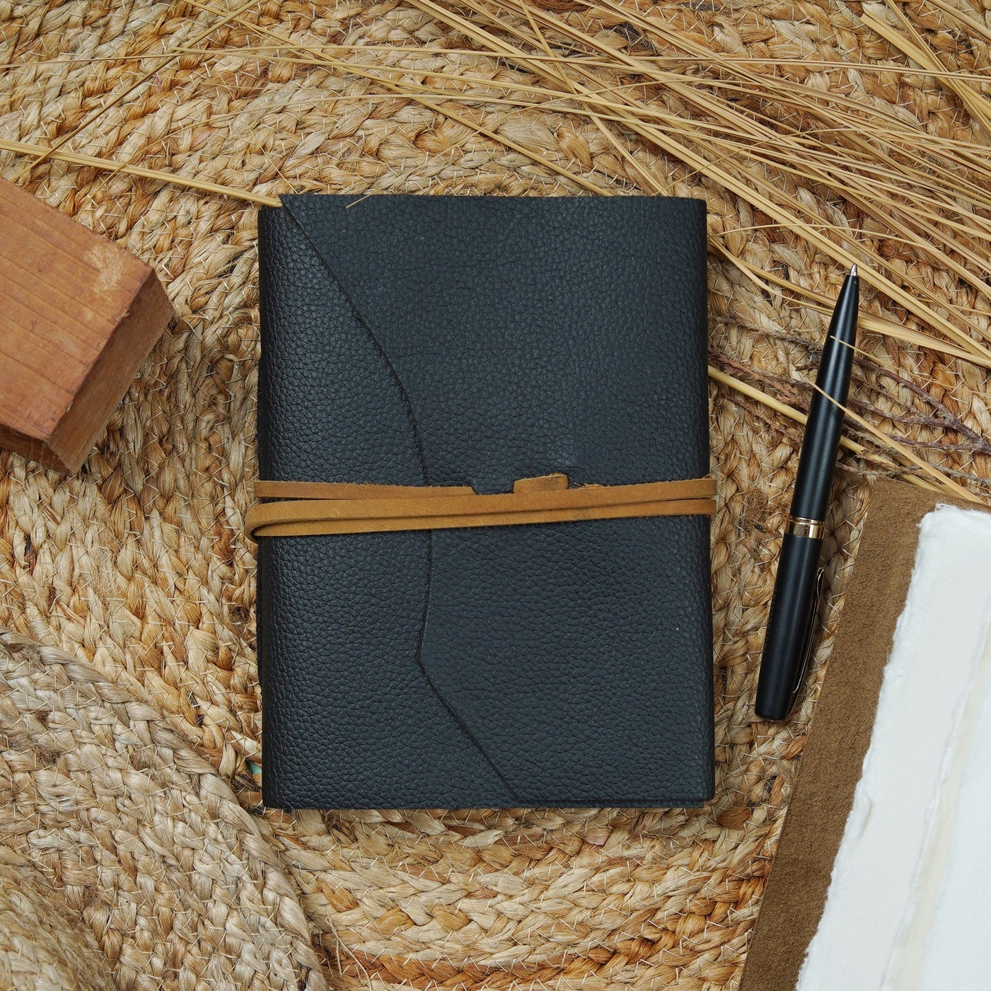Vintage Leather Journal – Black Resistance