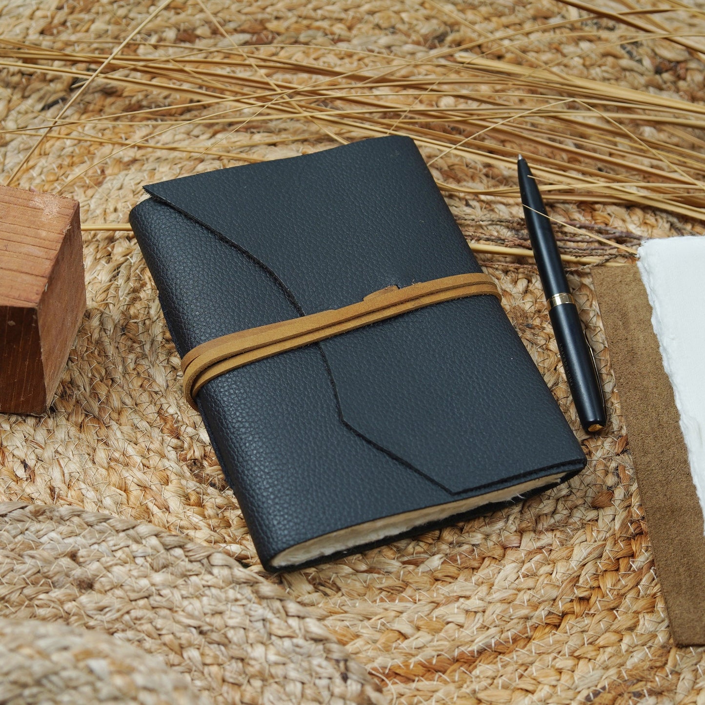 Vintage Leather Journal – Black Resistance