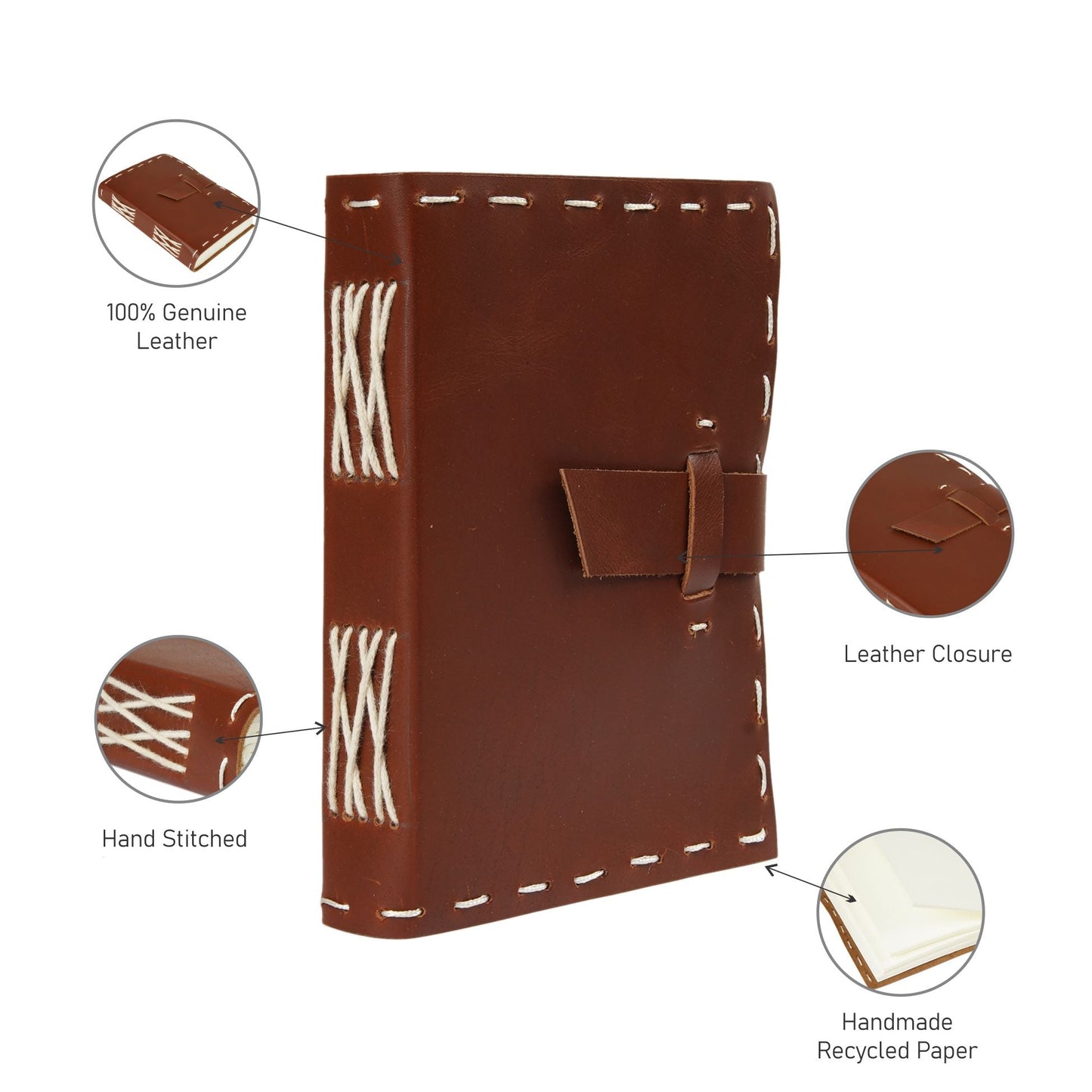 Vintage Leather Journal – Wanderlust Brown