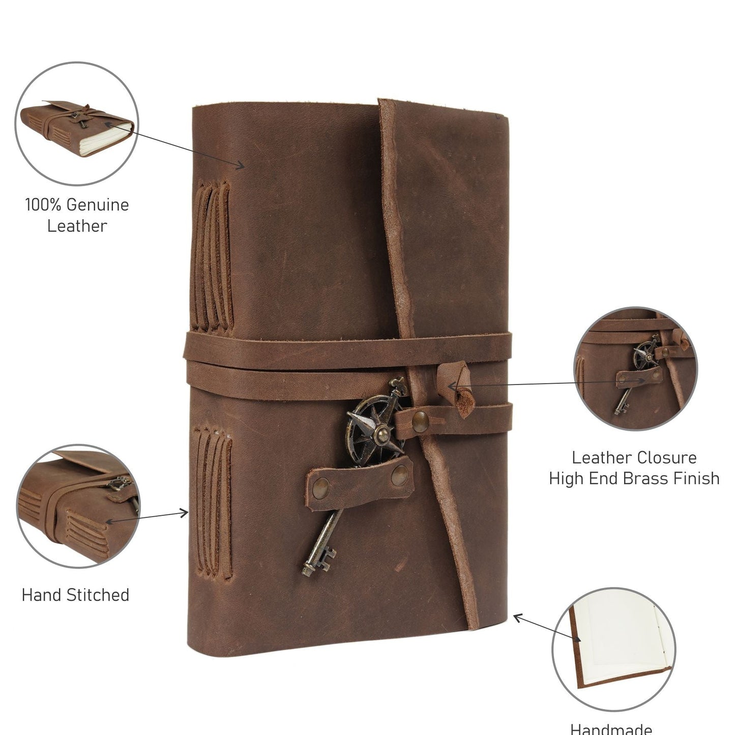 Vintage Leather Journal – Nomad's Key to Heaven