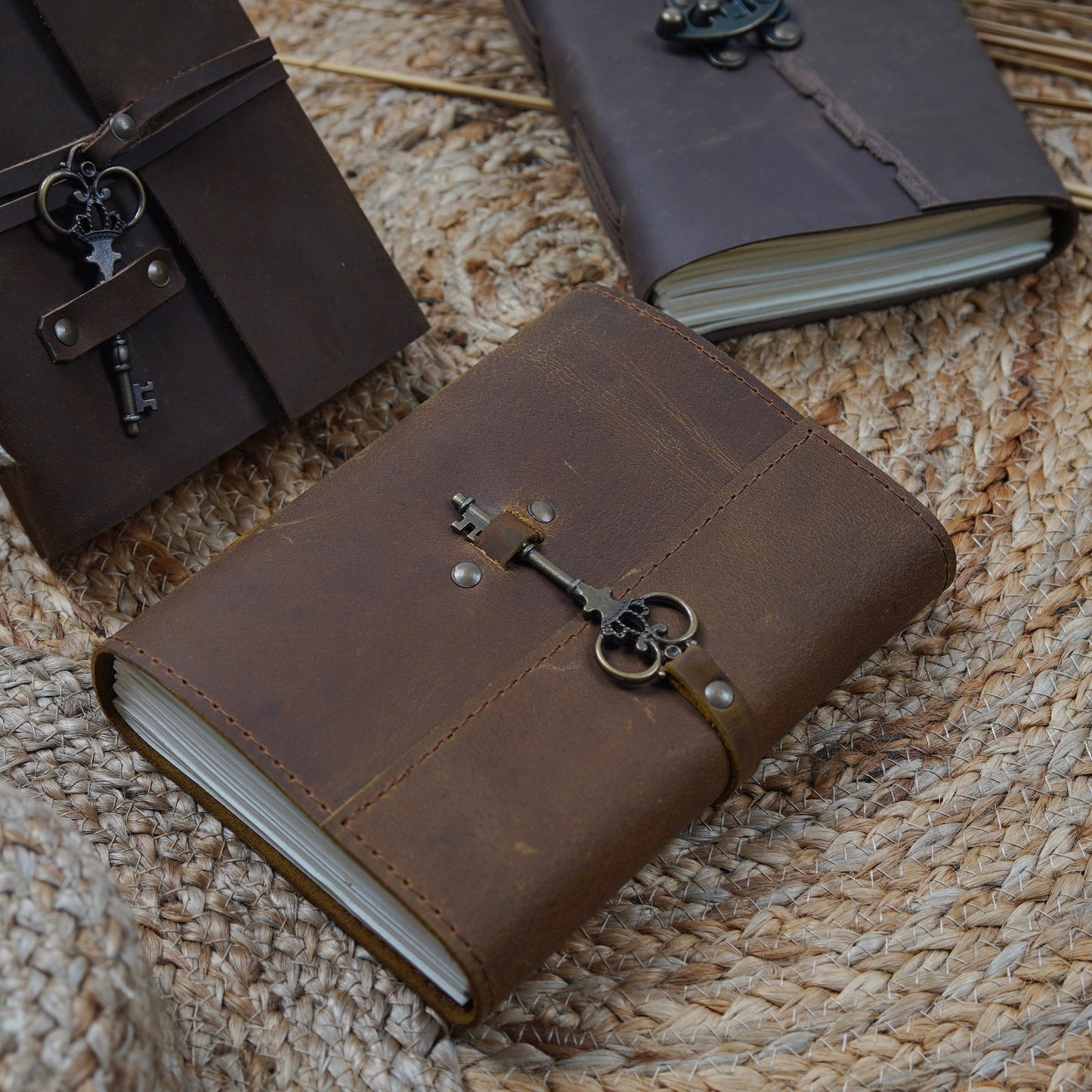 Vintage Leather Journal – Moonlight Serenade