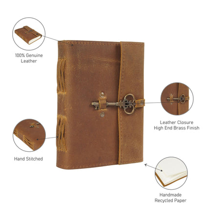 Vintage Leather Journal – Moonlight Serenade