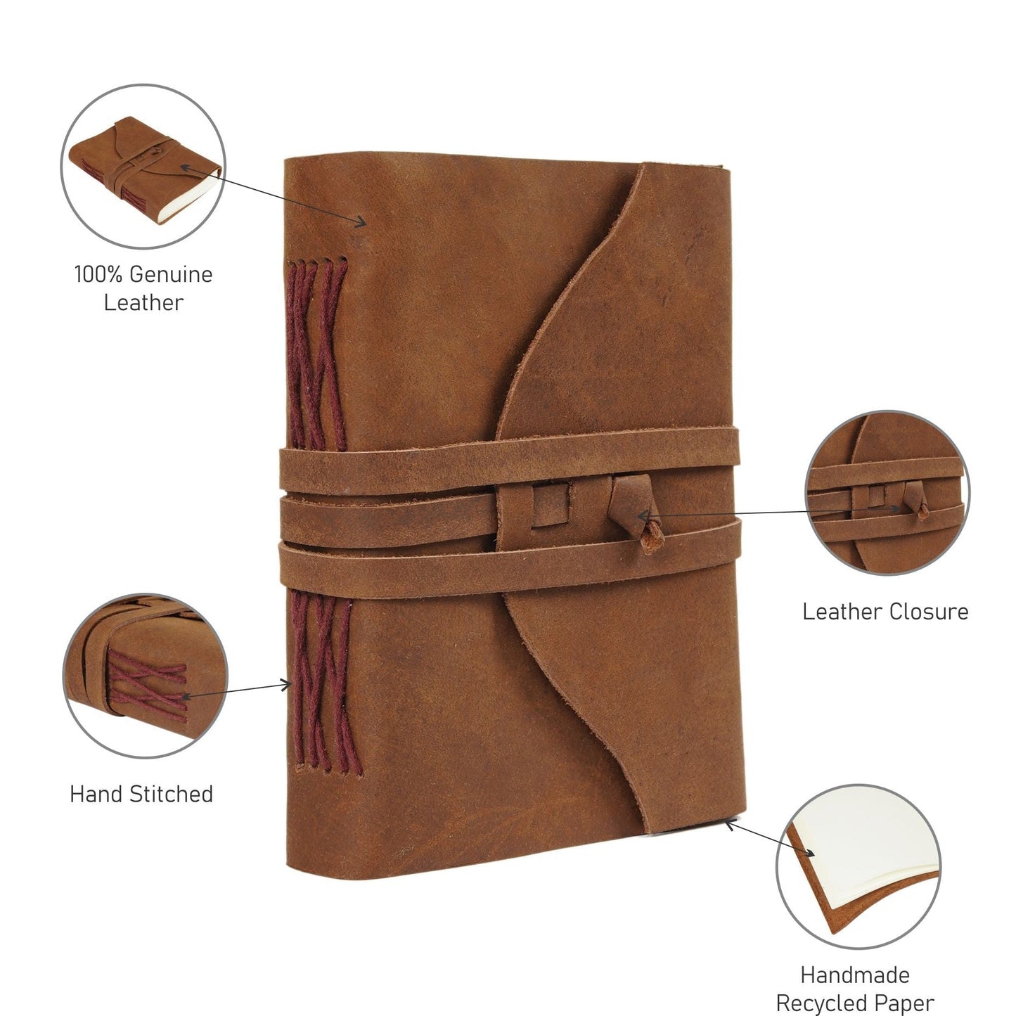Retro Revival Vintage Leather Journal