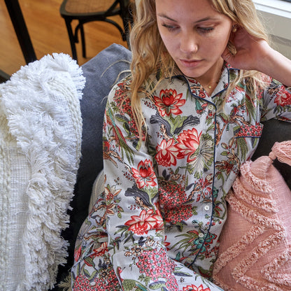 Petal Perfect Pyjama Set – Handcrafted Cotton, Unique Design