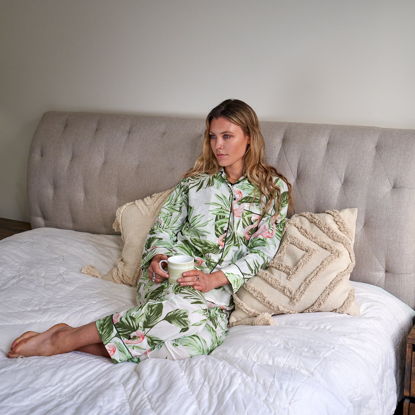 Calming Florals Pyjama Set – Handcrafted Cotton
