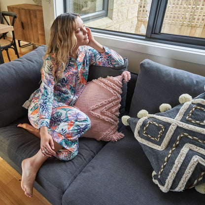 Dreamland Delights Pyjama Set – Hand-Screen Printed Cotton, Stylish & Comfortable Lounge Wear