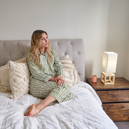 Serene Petals Bridal Pajama Set – 100% Cotton, Hand-Screen Printed, Comfortable Lounge Wear