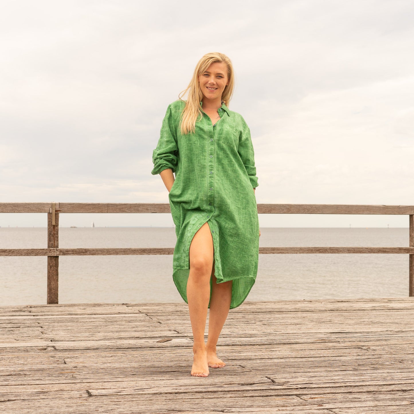 Budding Beauty Women's Cotton Shirt Dress - Timeless Vintage Style & Relaxed Fit (One Size)