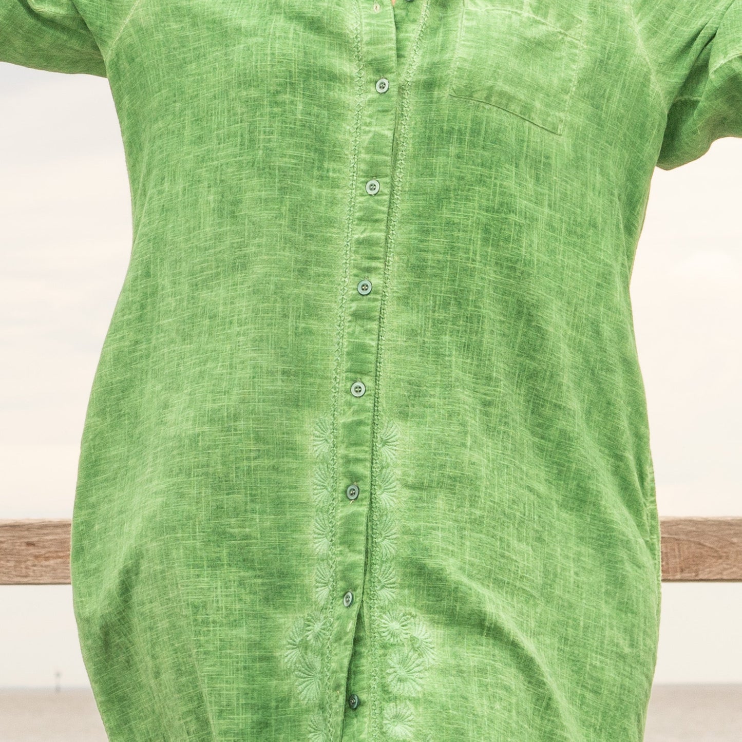 Budding Beauty Women's Cotton Shirt Dress - Timeless Vintage Style & Relaxed Fit (One Size)