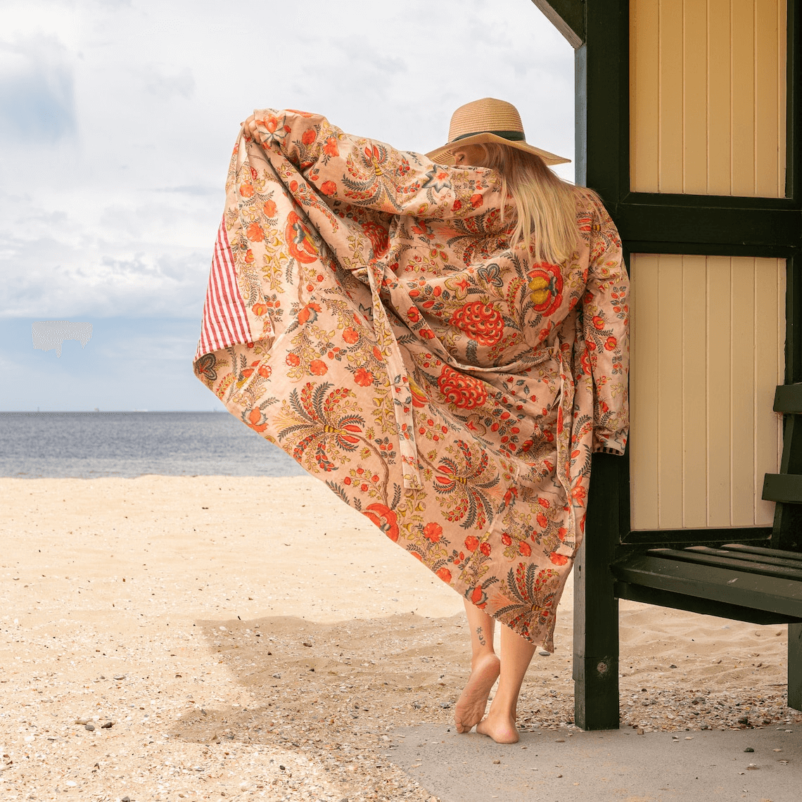 Frida Kahlo Inspired 100% Cotton Velvet Kimono Robe - Multi-Use, Lightweight & Comfortable