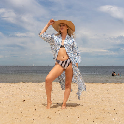 Comfortable kimono robe with a relaxed fit design