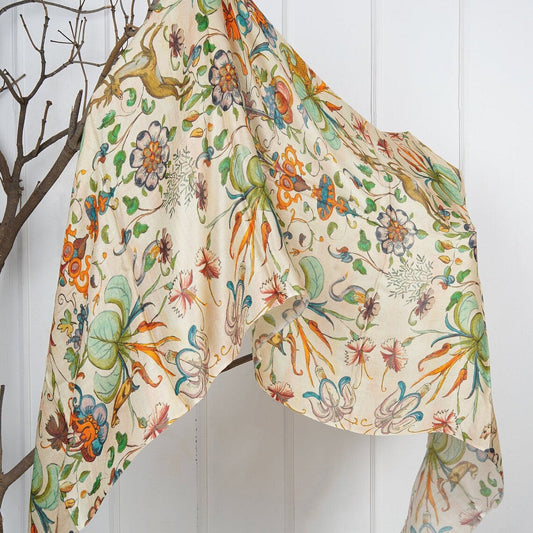 Cream Silk Modal Scarf - Eco-Friendly, Soft & Lightweight Luxury Head and Neck Wrap
