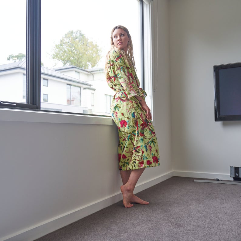 Tender Touch Kimono – Frida Kahlo Inspired Luxurious Velvet Robe