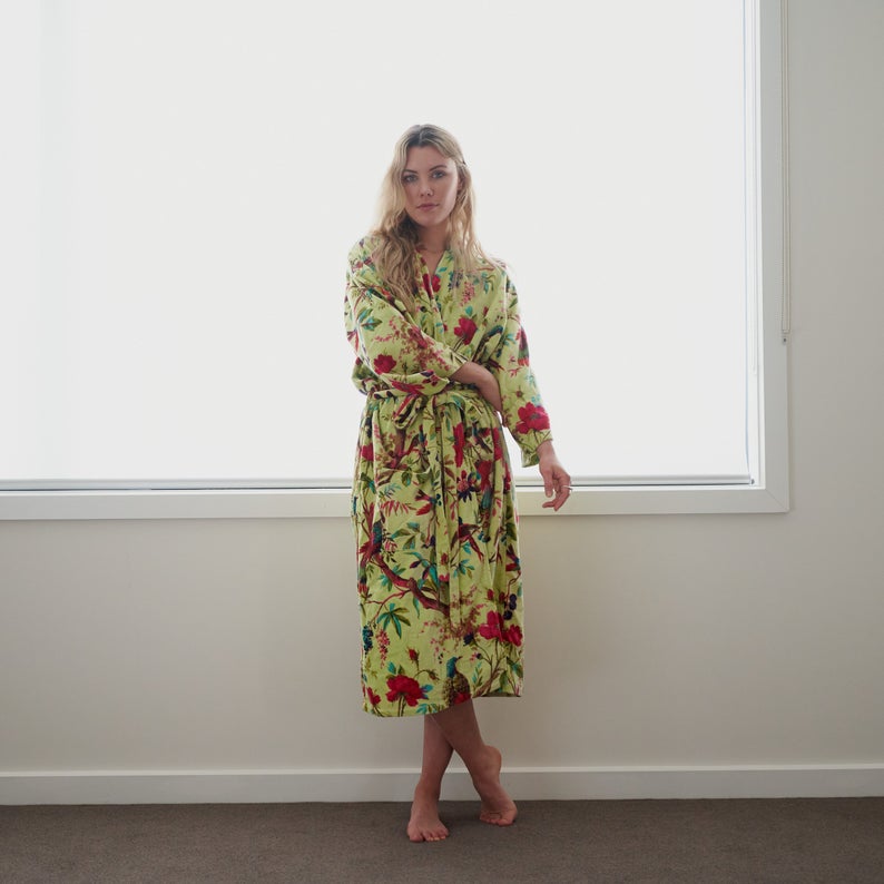 Tender Touch Kimono – Frida Kahlo Inspired Luxurious Velvet Robe