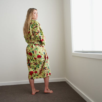 Tender Touch Kimono – Frida Kahlo Inspired Luxurious Velvet Robe