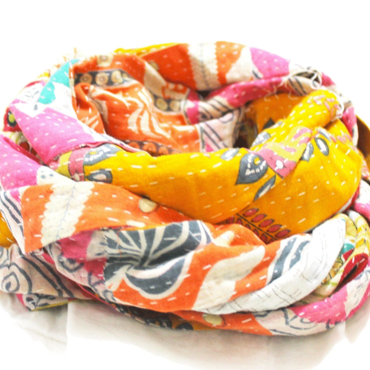 Eclectic Vibrance Cotton Scarf – Reversible, Soft & Lightweight