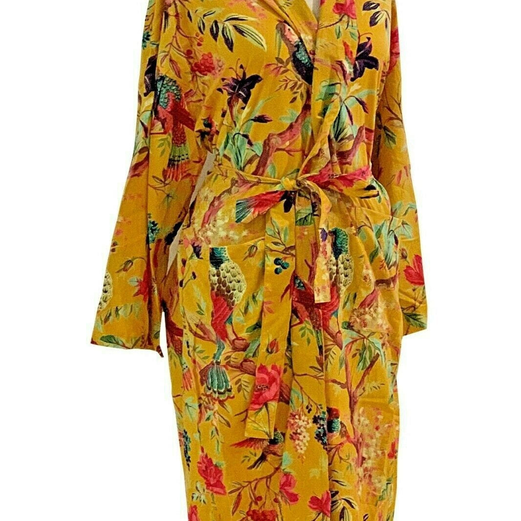 Birds of Paradise Cotton Kimono – Frida Kahlo Inspired