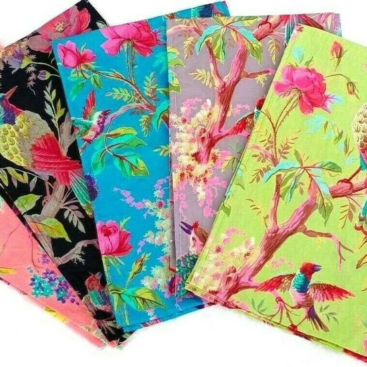 Noir Birds & Blooms Cotton Scarf – Lightweight & Elegant Wrap