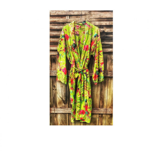 Boho Birds Cotton Kimono – Bird of Paradise Inspired