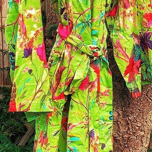 Boho Birds Cotton Kimono – Bird of Paradise Inspired