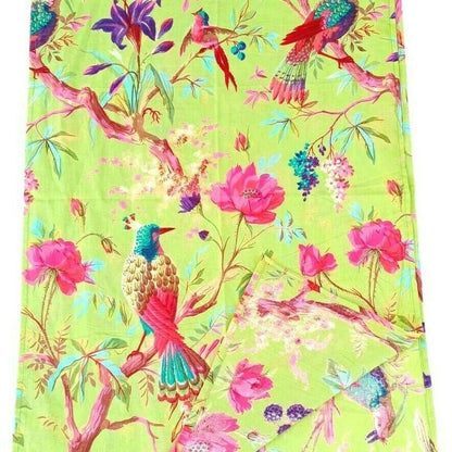 Spring Fling Bird of Paradise Cotton Scarf – Lightweight & Soft