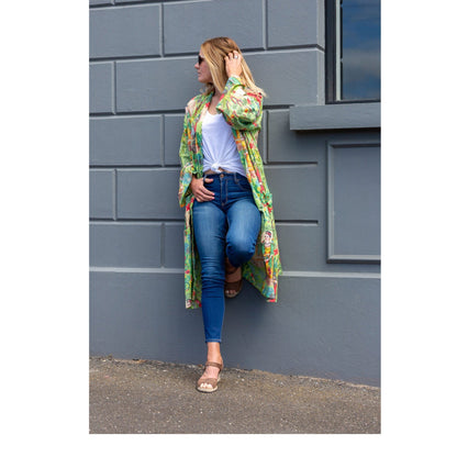 Jungle Days Kimono – Bird of Paradise Print Cotton Robe