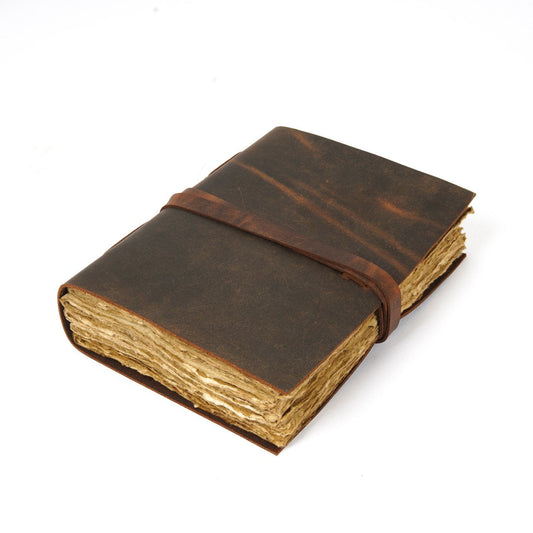 Antique Traveller's Vintage Leather Journal – A4 Size