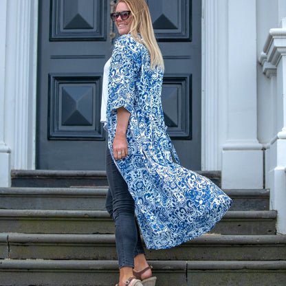 Precious China Piece Kimono – Bird of Paradise Print Cotton Robe