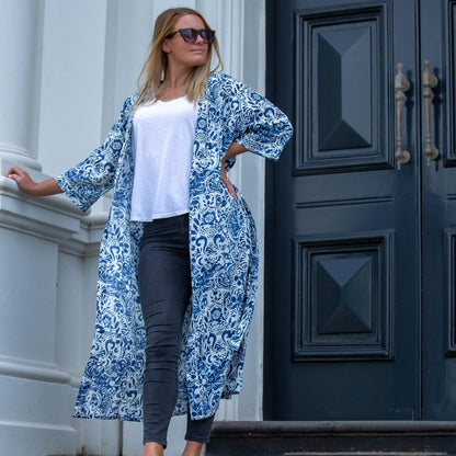 Precious China Piece Kimono – Bird of Paradise Print Cotton Robe