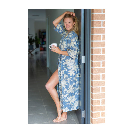 China Blossom Cotton Kimono – Frida Kahlo Inspired, One Sizek
