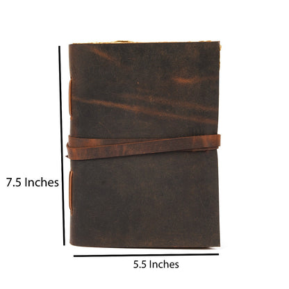 Antique Traveller's Vintage Leather Journal – A4 Size